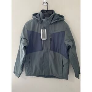 New Free Country Men's Snow Jacket, Fleece Lined Evergreen Size Small